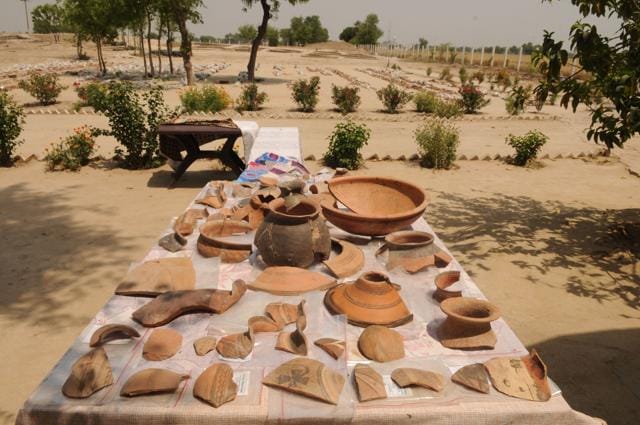 The fresh round of excavations at Kunal has unearthed myriad cultural material, on the basis of which new conclusions can be drawn about the people who once lived here. (Parveen Kumar / HT Photo ) The fresh round of excavations at Kunal has unearthed myriad cultural material, on the basis of which new conclusions can be drawn about the people who once lived here. (Parveen Kumar / HT Photo )