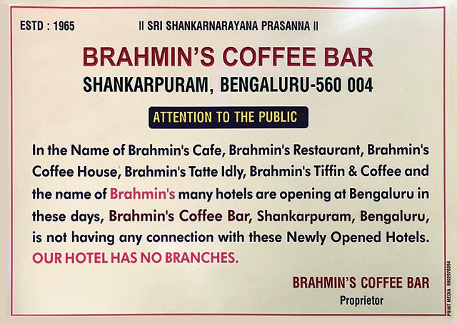 Brahmin’s Coffee Bar in Bengaluru is a local favourite
