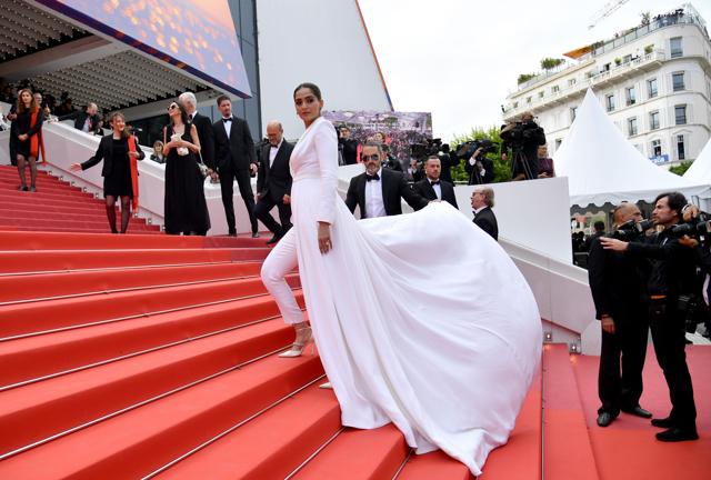 Sonam Kapoor poses as she arrives for the screening of the film Once Upon a Time... in Hollywood at the 72nd edition of the Cannes Film Festival in Cannes. (AFP) Sonam Kapoor poses as she arrives for the screening of the film Once Upon a Time... in Hollywood at the 72nd edition of the Cannes Film Festival in Cannes. (AFP)