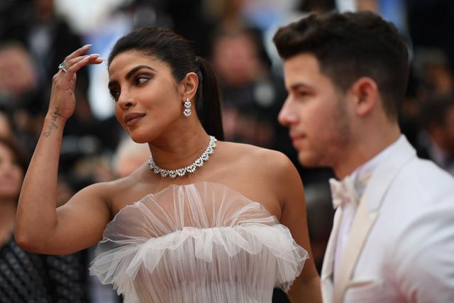 Priyanka Chopra (L) and Nick Jonas at the 72nd edition of the Cannes Film Festival in Cannes, southern France on May 18, 2019. (AFP) Priyanka Chopra (L) and Nick Jonas at the 72nd edition of the Cannes Film Festival in Cannes, southern France on May 18, 2019. (AFP)