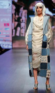 Model in Diksha Khanna’s patchwork shrug, made with crochet technique. It can be used to layer in summers and winters. (Raajessh Kashyap/HT) Model in Diksha Khanna’s patchwork shrug, made with crochet technique. It can be used to layer in summers and winters. (Raajessh Kashyap/HT)