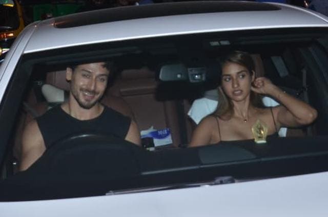 Tiger Shroff and Disha Patani spotted on a dinner date. (Varinder Chawla) Tiger Shroff and Disha Patani spotted on a dinner date. (Varinder Chawla)