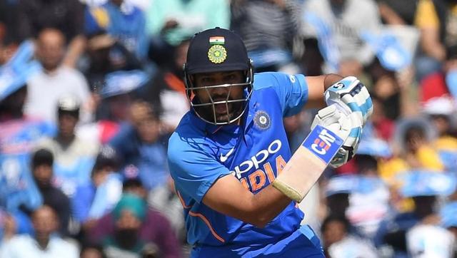 Rohit Sharma plays a shot during the fourth one-day international (ODI) cricket match between India and Australia at the Punjab Cricket Association Stadium in Mohali on March 10, 2019. (AFP) Rohit Sharma plays a shot during the fourth one-day international (ODI) cricket match between India and Australia at the Punjab Cricket Association Stadium in Mohali on March 10, 2019. (AFP)