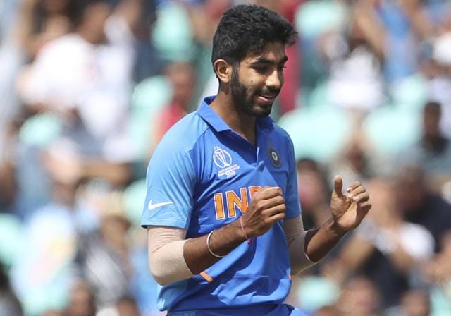 India's Jasprit Bumrah celebrates the dismissal of New Zealand's Colin Munro during the Cricket World Cup warm up match between India and New Zealand at The Oval in London, Saturday, May 25, 2019. (AP) India's Jasprit Bumrah celebrates the dismissal of New Zealand's Colin Munro during the Cricket World Cup warm up match between India and New Zealand at The Oval in London, Saturday, May 25, 2019. (AP)