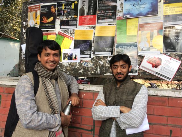 (L-R) Artistes Ankit Bharadwaj and Ankit Chadha first met each other when they were performing at the Kabir Festival in Mumbai (Photo: Vedant Bharadwaj)