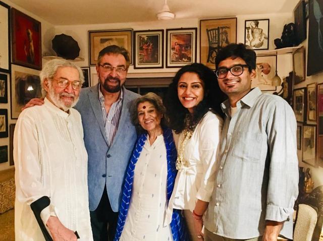 (From left) Gerson da Cunha, Kabir Bedi, Dolly Thakore, Parveen Dusanj and Quasar Thakore-Padamsee.