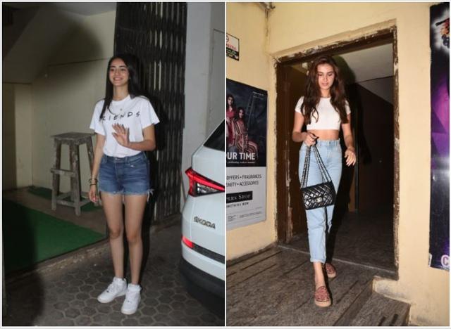 Ananya Panday and Tara Sutaria seen in Mumbai.