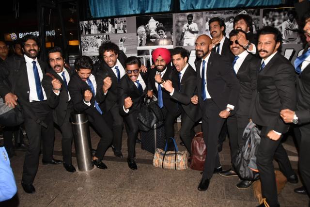 The team of 83 at airport. The team of 83 at airport.
