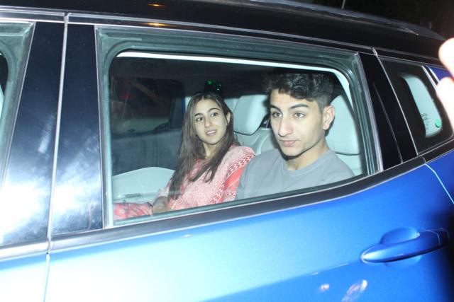 Sara Ali Khan with brother Ibrahim. Sara Ali Khan with brother Ibrahim.