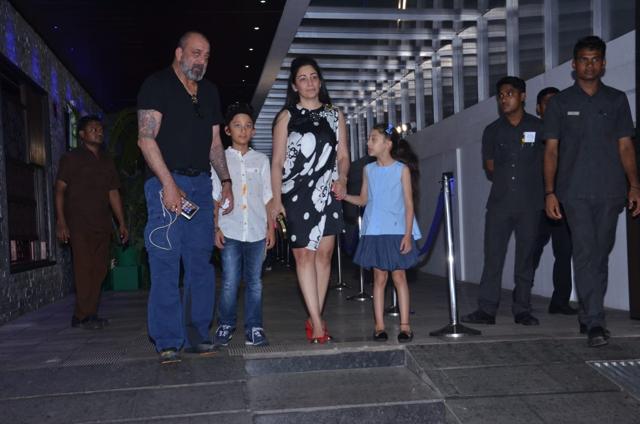 Sanjay Dutt with his family. Sanjay Dutt with his family.