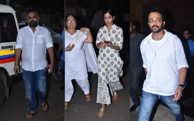 Luv Ranjan, Ishita Dutta and Rohit Shetty at Ajay Devgn’s house. (Varinder Chawla) Luv Ranjan, Ishita Dutta and Rohit Shetty at Ajay Devgn’s house. (Varinder Chawla)