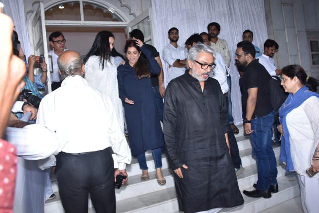 Sanjay Leela Bhansali at Veeru Devgan prayer meet. Sanjay Leela Bhansali at Veeru Devgan prayer meet.