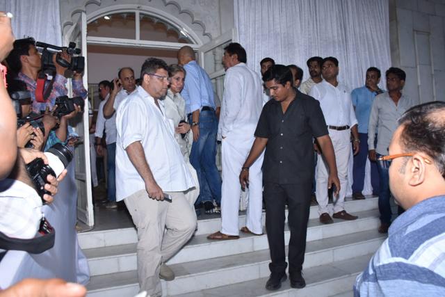 Dimple Kapadia attends the prayer meet. Dimple Kapadia attends the prayer meet.