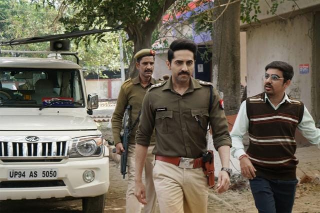 Ayushmann Khurrana in a still from the film. Ayushmann Khurrana in a still from the film.