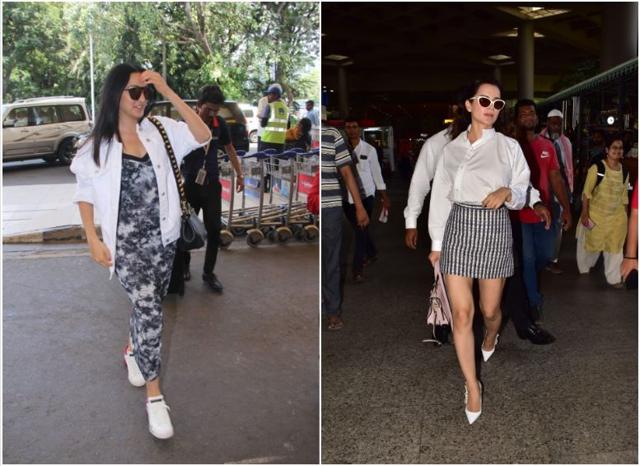 Kiara Advani and Kangana Ranaut seen at the airport. (Varinder Chawla)