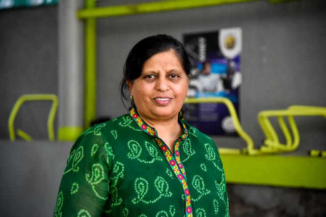 Ujwala Lunawat, coach, Karnataka High School, Kothrud. (Sanket Wankhade/HT PHOTO)