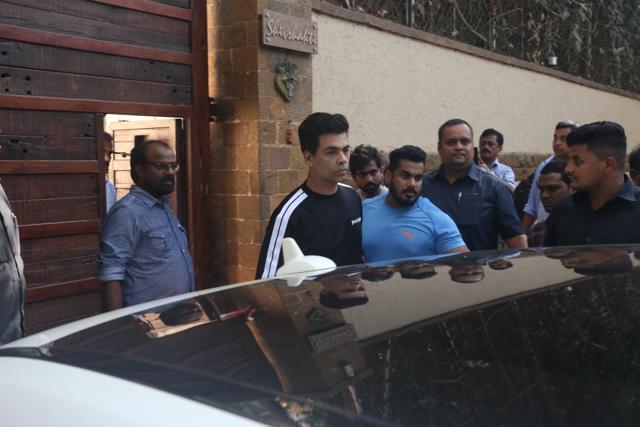 Filmmaker Karan Johar seen outside actor Ajay Devgn's house, in Mumbai. (IANS) Filmmaker Karan Johar seen outside actor Ajay Devgn's house, in Mumbai. (IANS)