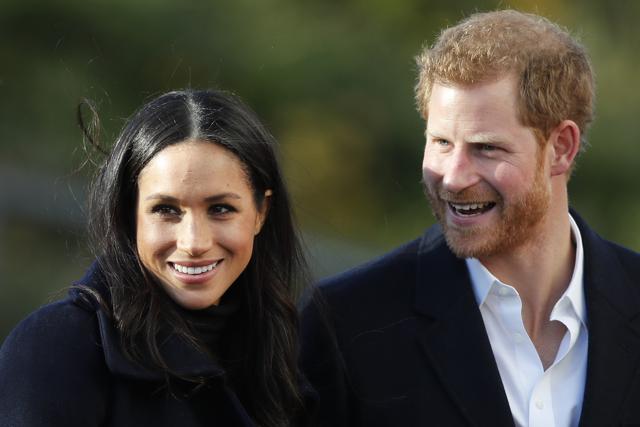 Britain's Prince Harry and his fiancee Meghan Markle arrive at Nottingham Academy in Nottingham, England. (AP) Britain's Prince Harry and his fiancee Meghan Markle arrive at Nottingham Academy in Nottingham, England. (AP)