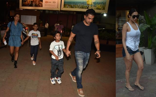 Amrita Arora spotted with family on Monday (left) and Malaika at a restaurant on Tuesday. (Varinder Chawla) Amrita Arora spotted with family on Monday (left) and Malaika at a restaurant on Tuesday. (Varinder Chawla)