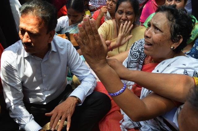 Payal’s mother outside Nair Hospital in Mumbai on May 28. (Bhushan Koyande/HT Photo) Payal’s mother outside Nair Hospital in Mumbai on May 28. (Bhushan Koyande/HT Photo)