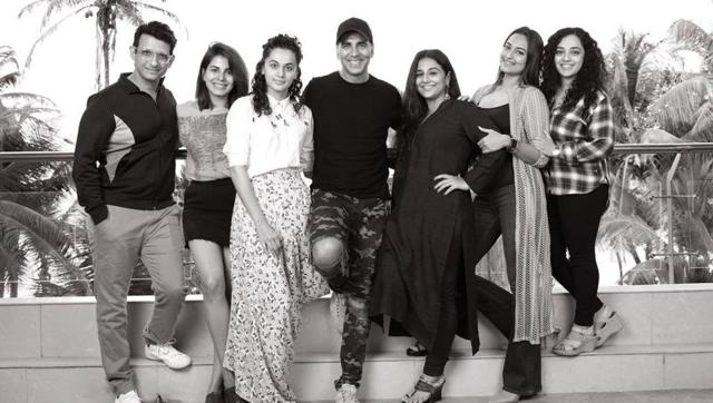 The entire cast of Mission Mangal. The entire cast of Mission Mangal.