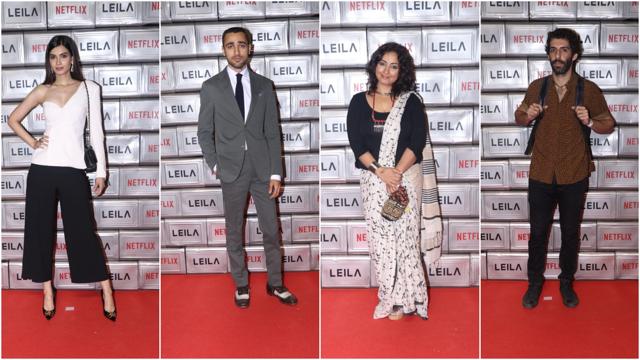 Diana Penty, Imran Khan, Divya Dutta and Jim Sarbh at Leila premiere. (Varinder Chawla) Diana Penty, Imran Khan, Divya Dutta and Jim Sarbh at Leila premiere. (Varinder Chawla)