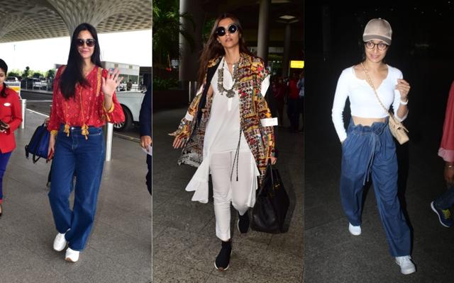 Katrina Kaif, Sonam Kapoor and Shraddha Kapoor at the airport. (Varinder Chawla) Katrina Kaif, Sonam Kapoor and Shraddha Kapoor at the airport. (Varinder Chawla)