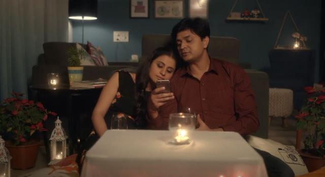 Rasika Dugal and Vipul Goyal in a still from Humorously Yours season 2.