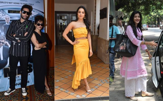 Siddhant Chaturvedi, Sanya Malhotra promote Men In Black: International’s Hindi version, Kiara Advani promotes Kabir Singh and Shanaya Kapoor spotted in Mumbai. (Varinder Chawla) Siddhant Chaturvedi, Sanya Malhotra promote Men In Black: International’s Hindi version, Kiara Advani promotes Kabir Singh and Shanaya Kapoor spotted in Mumbai. (Varinder Chawla)