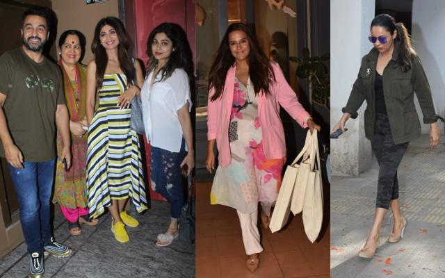 Shilpa Shetty with family at a movie theatre, Neha Dhupia on a shopping spree and Gauri Khan spotted at a clinic. (Varinder Chawla) Shilpa Shetty with family at a movie theatre, Neha Dhupia on a shopping spree and Gauri Khan spotted at a clinic. (Varinder Chawla)