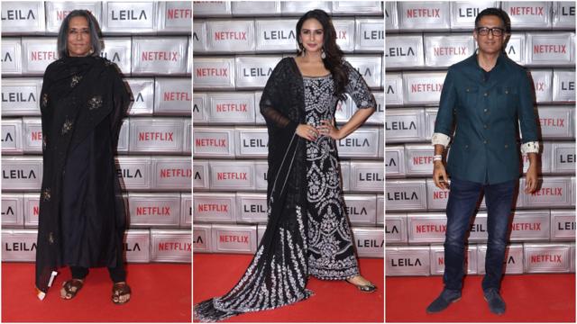 Deepa Mehta, Huma Qureshi and Sanjay Suri at Leila premiere. (Varinder Chawla) Deepa Mehta, Huma Qureshi and Sanjay Suri at Leila premiere. (Varinder Chawla)