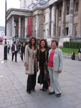 (From left) Zeba Kohli, Karen Anand and her mother at the National Portrait Gallery, London for the launch of Zerbanoo Gifford’s book Confessions to a Serial Womaniser where both Zeba and Karen are featured
