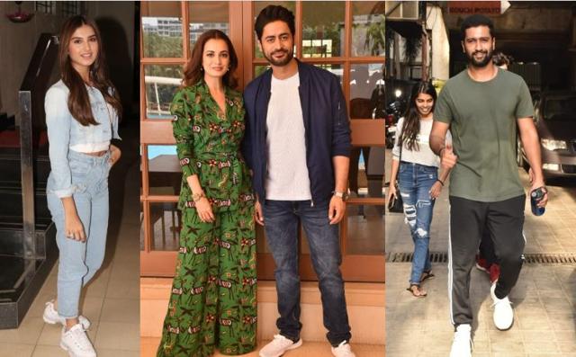 Tara Sutaria, Dia Mirza, Mohit Raina and Vicky Kaushal spotted in Mumbai. (Varinder Chawla)