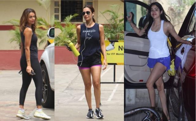 Amrita Arora, Malaika Arora and Janhvi Kapoor spotted in Mumbai. (Varinder Chawla)
