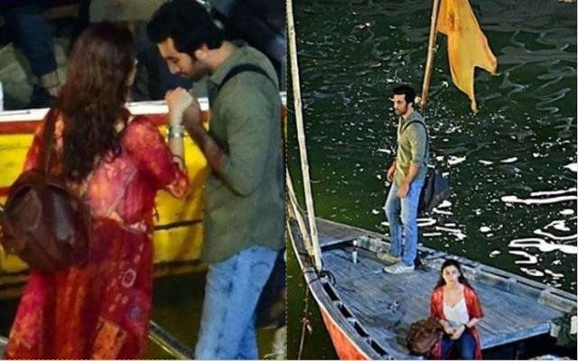 Alia and Ranbir shooting in Varanasi.