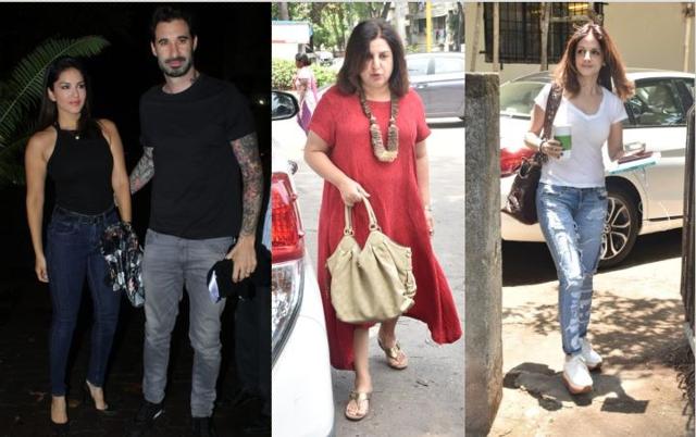 Sunny Leone with husband Daniel Weber, Farah Khan and Sussanne Khan spotted in Mumbai. (Varinder Chawla)