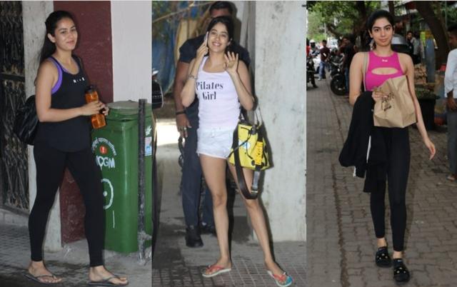 Mira Rajput, Janhvi Kapoor and Khushi Kapoor spotted in Mumbai. (Varinder Chawla)