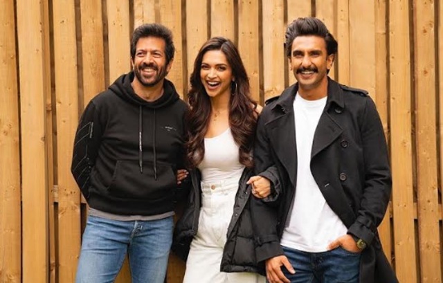 Ranveer Singh, Deepika Padukone and Kabir Khan in London.