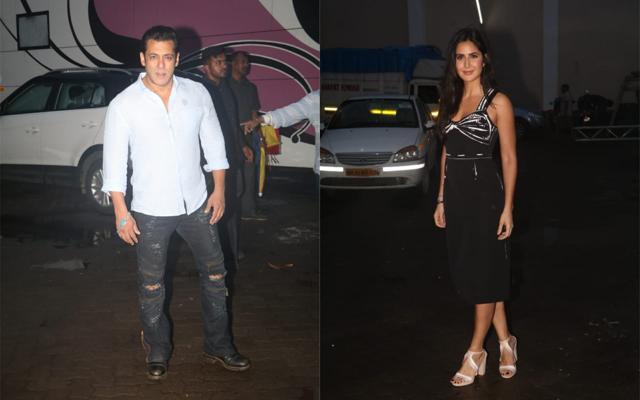 Salman Khan and Katrina at Mehboob studio. (Varinder Chawla) Salman Khan and Katrina at Mehboob studio. (Varinder Chawla)