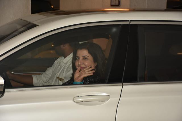 Farah Khan at the party. Farah Khan at the party.