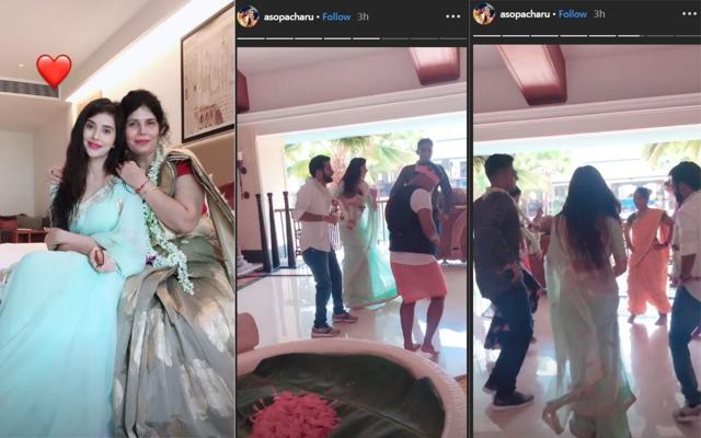 Charu Asopa shared a glimpse of the pre-wedding celebrations in Goa. Charu Asopa shared a glimpse of the pre-wedding celebrations in Goa.
