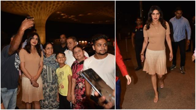 Priyanka Chopra at the Mumbai airport. (Varinder Chawla)