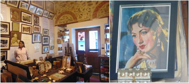 L-R: The Mussoorie Heritage Centre has on display valuable old photographs and letters documenting the history of the city; The Madhubala portrait at the entrance that drew us inside. (Photo: Prannay Pathak/HT) L-R: The Mussoorie Heritage Centre has on display valuable old photographs and letters documenting the history of the city; The Madhubala portrait at the entrance that drew us inside. (Photo: Prannay Pathak/HT)