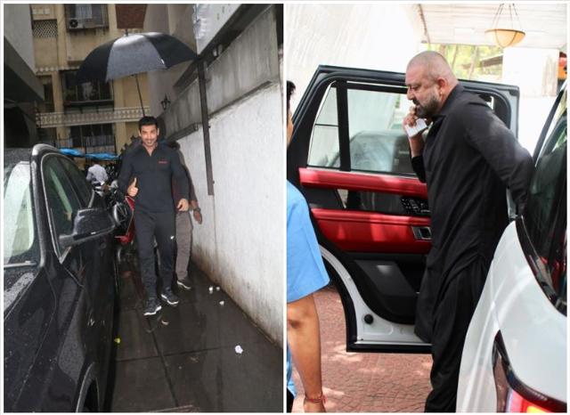 John Abraham and Sanjay Dutt seen out and about Mumbai.