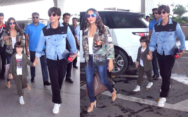 Shah Rukh Khan, wife Gauri Khan and son AbRam at Mumbai airport. (Varinder Chawla) Shah Rukh Khan, wife Gauri Khan and son AbRam at Mumbai airport. (Varinder Chawla)