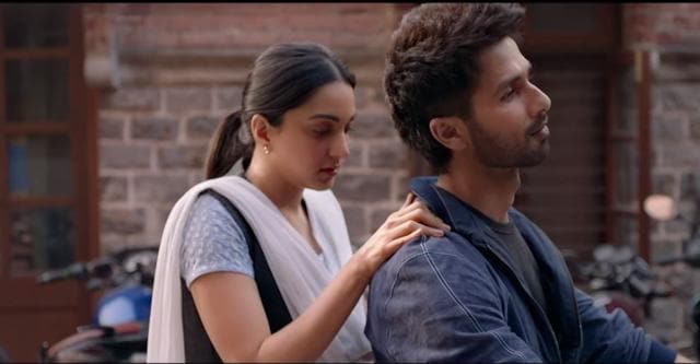 Shahid Kapoor and Kiara Advani in a still from Kabir Singh.