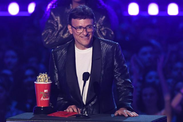 Director Anthony Russo accepts the award for Best Movie for Avengers: Endgame onstage during the 2019 MTV Movie & TV Awards. (AFP) Director Anthony Russo accepts the award for Best Movie for Avengers: Endgame onstage during the 2019 MTV Movie & TV Awards. (AFP)