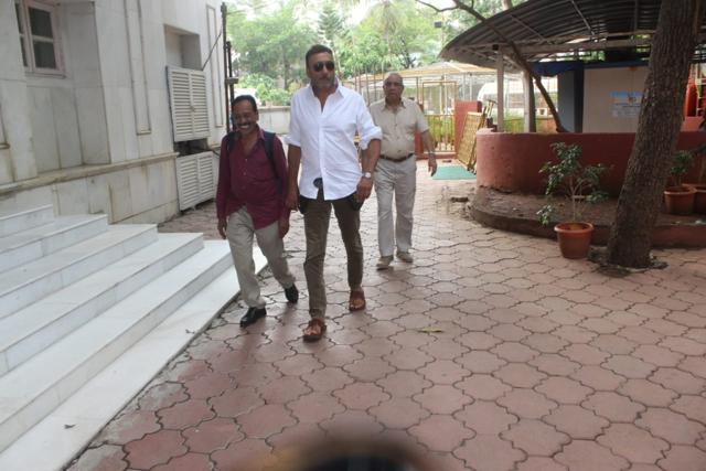 Jackie Shroff at Justine Rumeau Nihalani’s prayer meet in Mumbai. (Varinder Chawla) Jackie Shroff at Justine Rumeau Nihalani’s prayer meet in Mumbai. (Varinder Chawla)