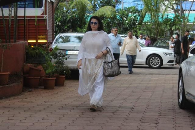 Poonam Dhillon at Justine Rumeau Nihalani’s prayer meet in Mumbai. (Varinder Chawla) Poonam Dhillon at Justine Rumeau Nihalani’s prayer meet in Mumbai. (Varinder Chawla)