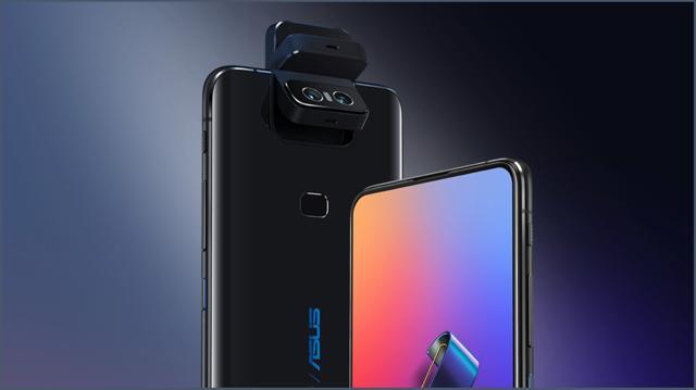 Asus 6Z phone is world-first in which the back cameras flip around on a motorised axis system to become the front cameras Asus 6Z phone is world-first in which the back cameras flip around on a motorised axis system to become the front cameras